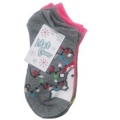 Wholesale - 3pk KIDS LLAMA NS SOCKS SIZE 6-8 C/P 60, UPC: 300271027646